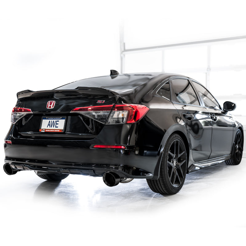 AWE Tuning Track Edition Catback Exhaust - Dual Diamond Black Tips 2022+ Honda Civic / 2023+ Acura Integra A-Spec