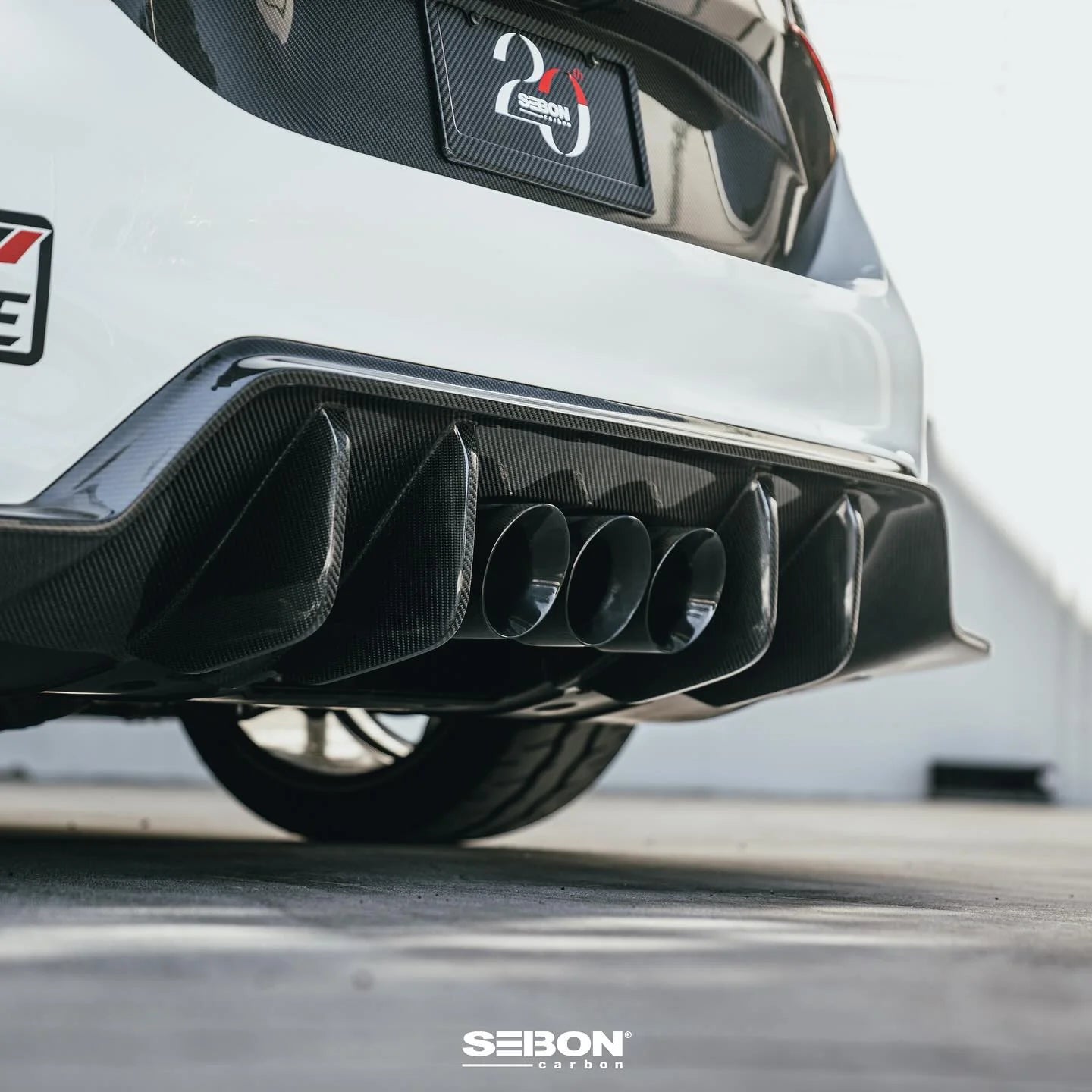 SEIBON CARBON FIBER MB-Style Carbon Fiber Rear Diffuser 2023+ HONDA CIVIC TYPE R FL5