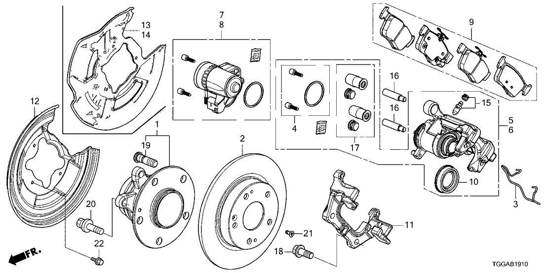 Genuine Honda 2017-2021 Honda Civic Type-R FK8 Rear Brake Rotor Disc