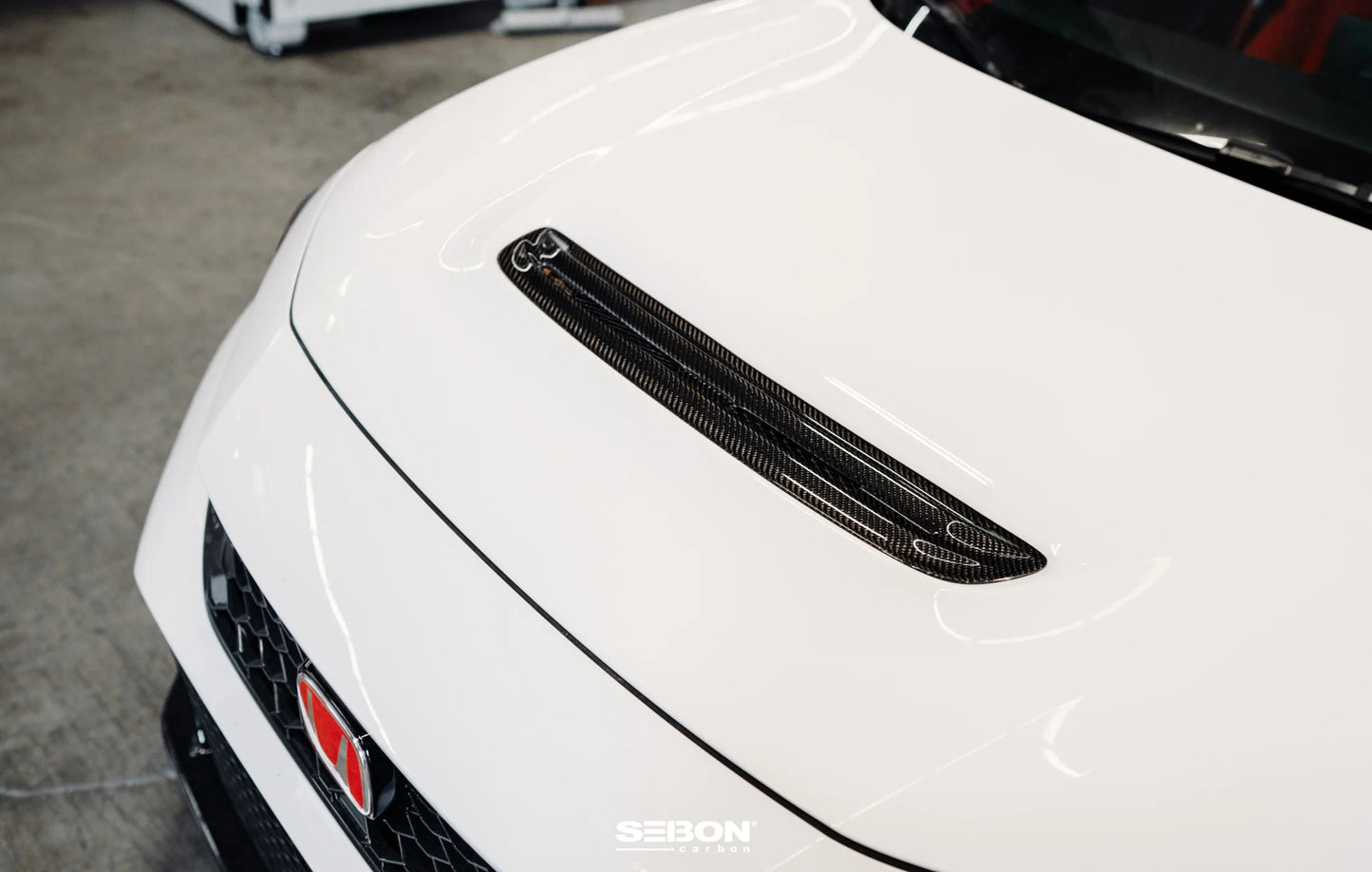 SEIBON CARBON FIBER HOOD SCOOP 2023+ HONDA CIVIC TYPE R FL5