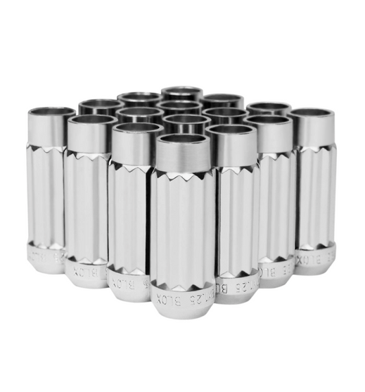 BLOX Racing Tuner Lug Nuts 12x1.5- Chrome Steel - Set of 16