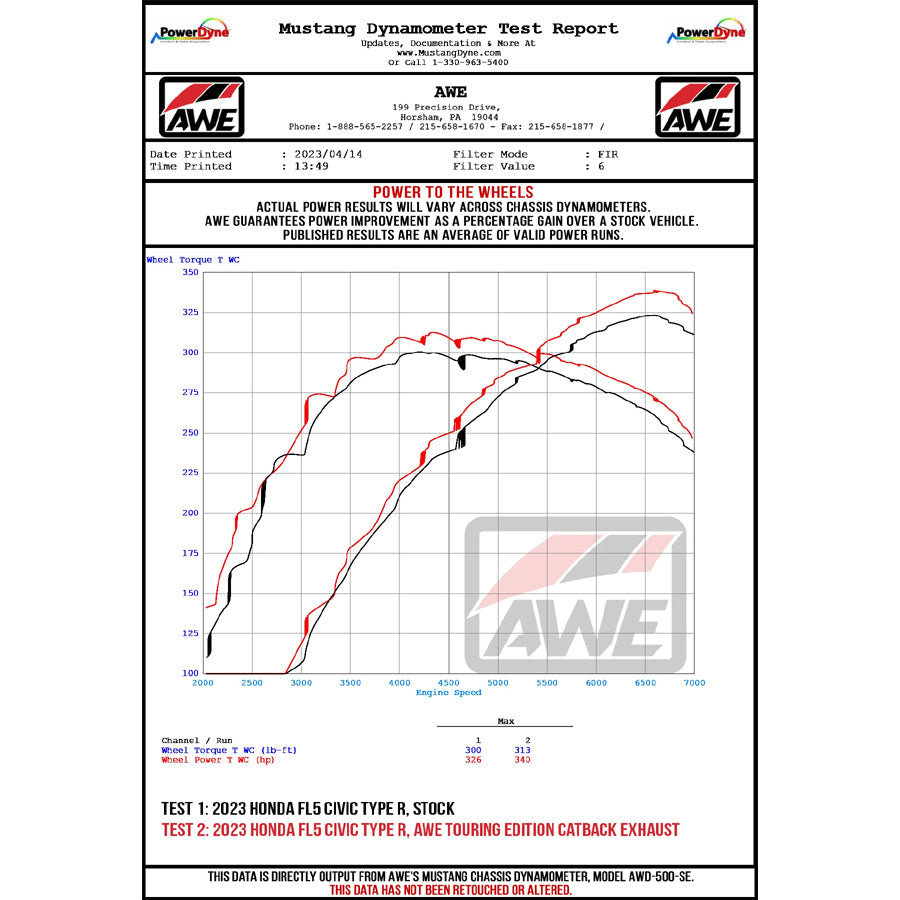 AWE Touring Edition Exhaust (Triple Black Diamond Tips) - Honda Civic Type R FL5 2023+