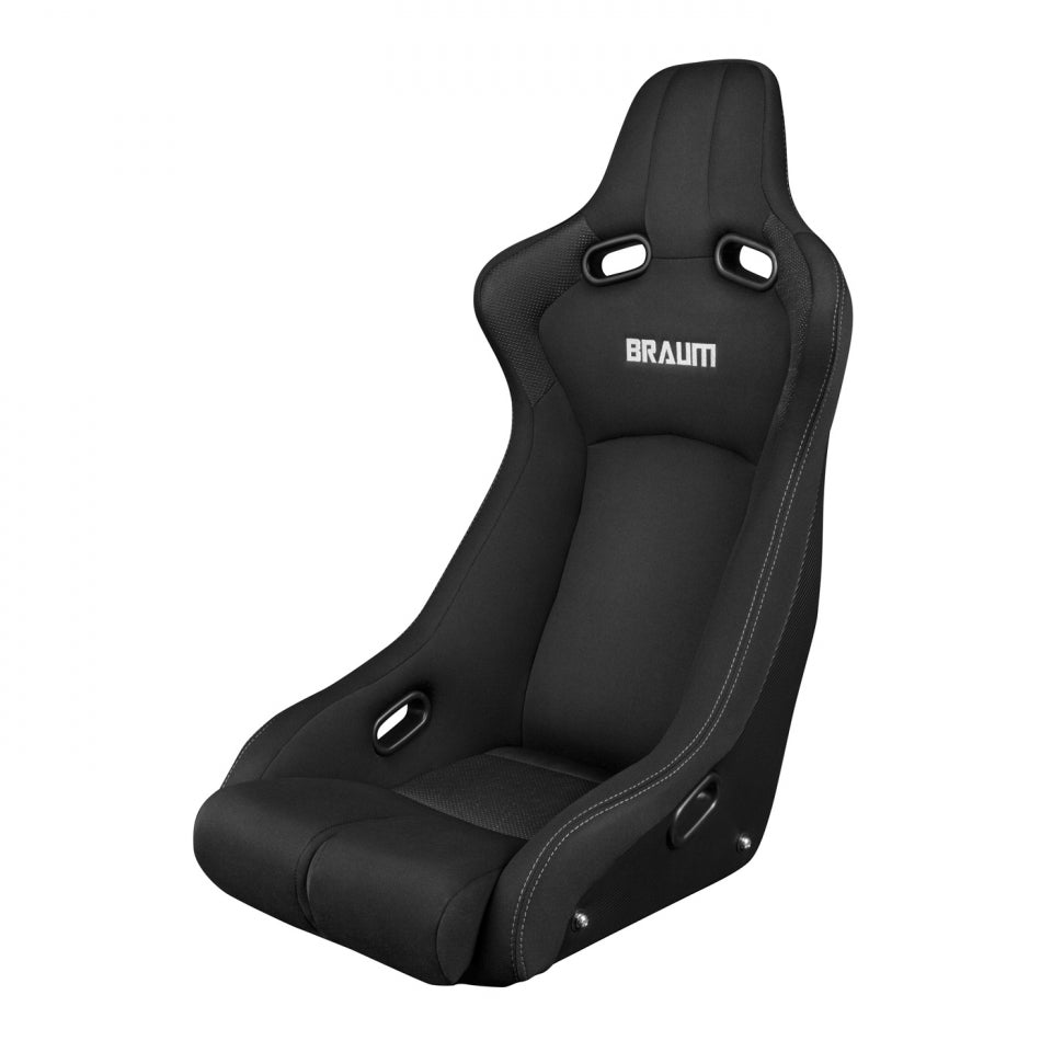 Braum Racing Venom-R Series Fixed Back Bucket Seat (Single) - Black Cloth / Carbon Fiber