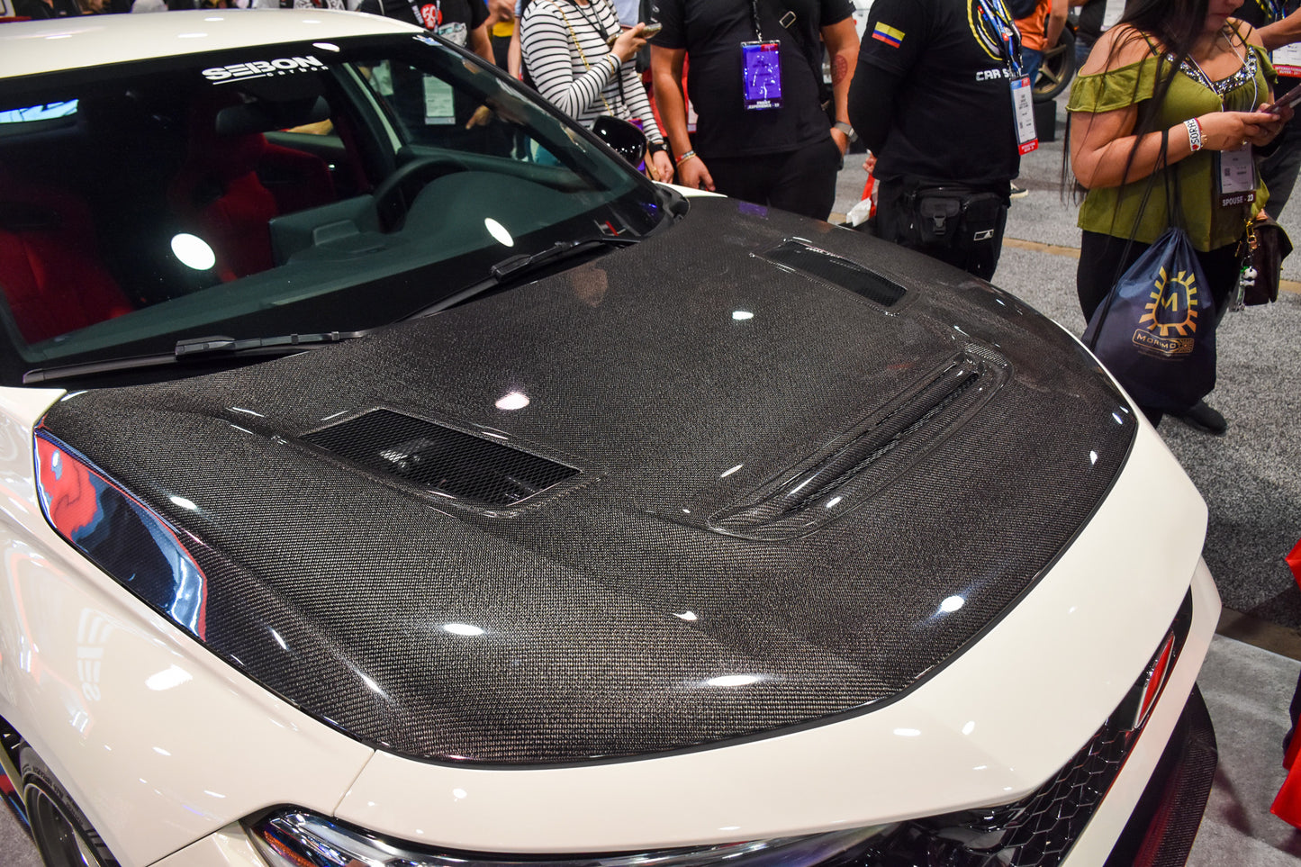 SEIBON CARBON FIBER GT STYLE DOUBLE SIDED HOOD 2023+ HONDA CIVIC TYPE R FL5