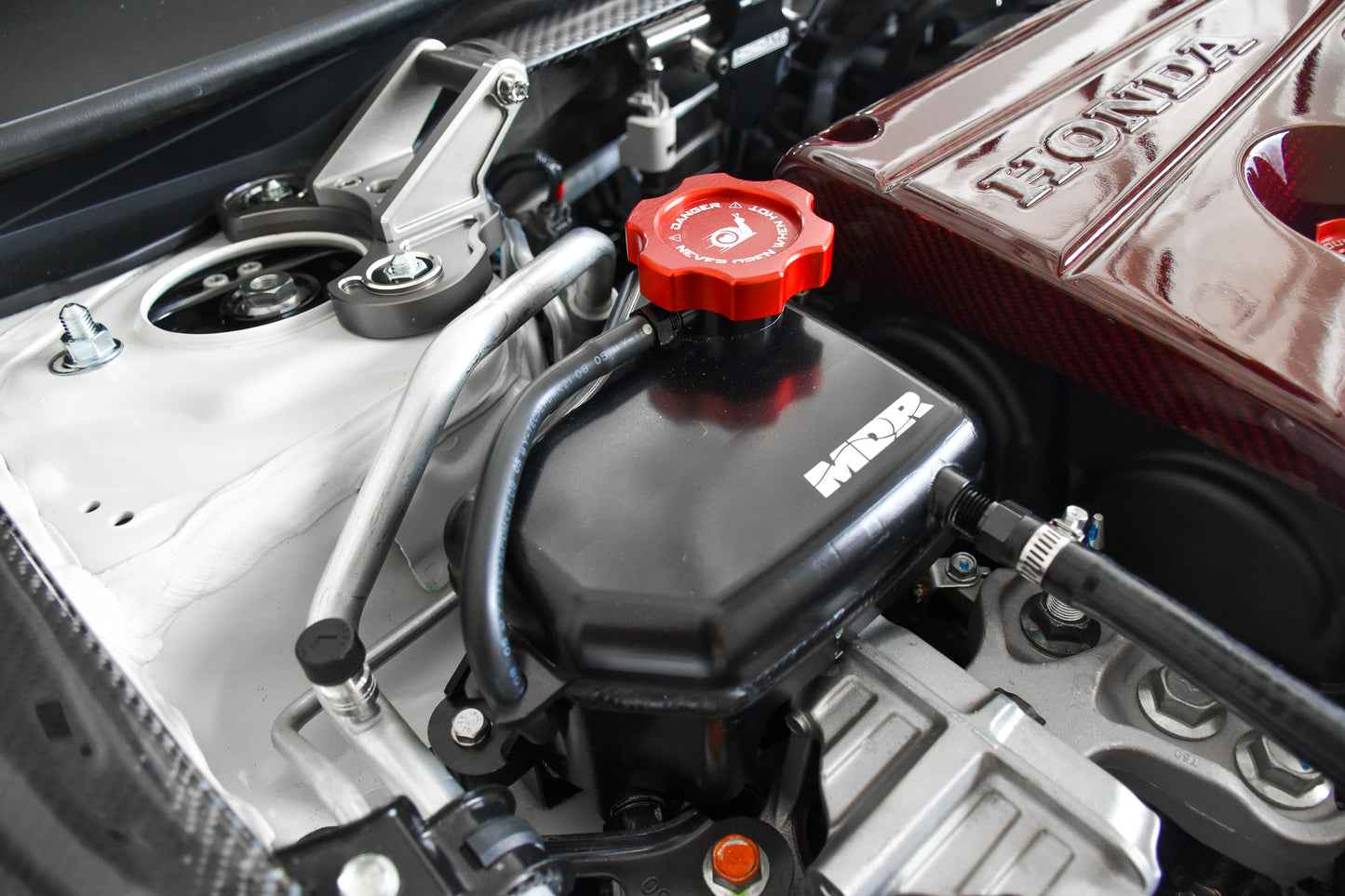 MDR Industries Billet EXPANSION TANK - MIDNIGHT ONYX 2023+ Honda Civic Type R FL5 / 2024+ Acura Integra Type S / 2017+ Honda Civic Type R FK8