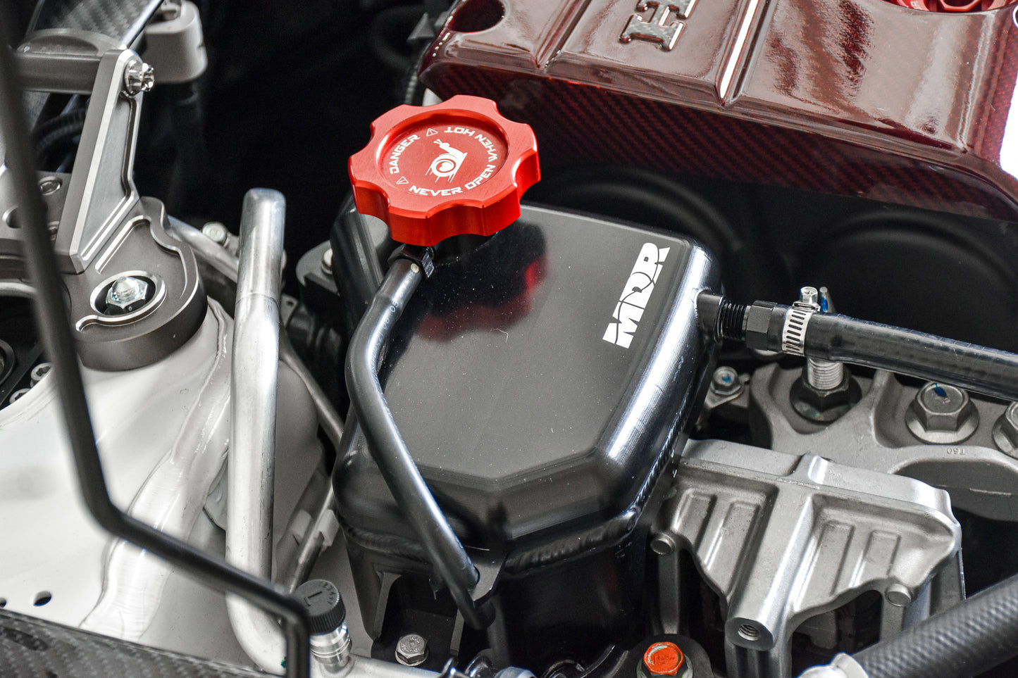 MDR Industries Billet EXPANSION TANK - MIDNIGHT ONYX 2023+ Honda Civic Type R FL5 / 2024+ Acura Integra Type S / 2017+ Honda Civic Type R FK8