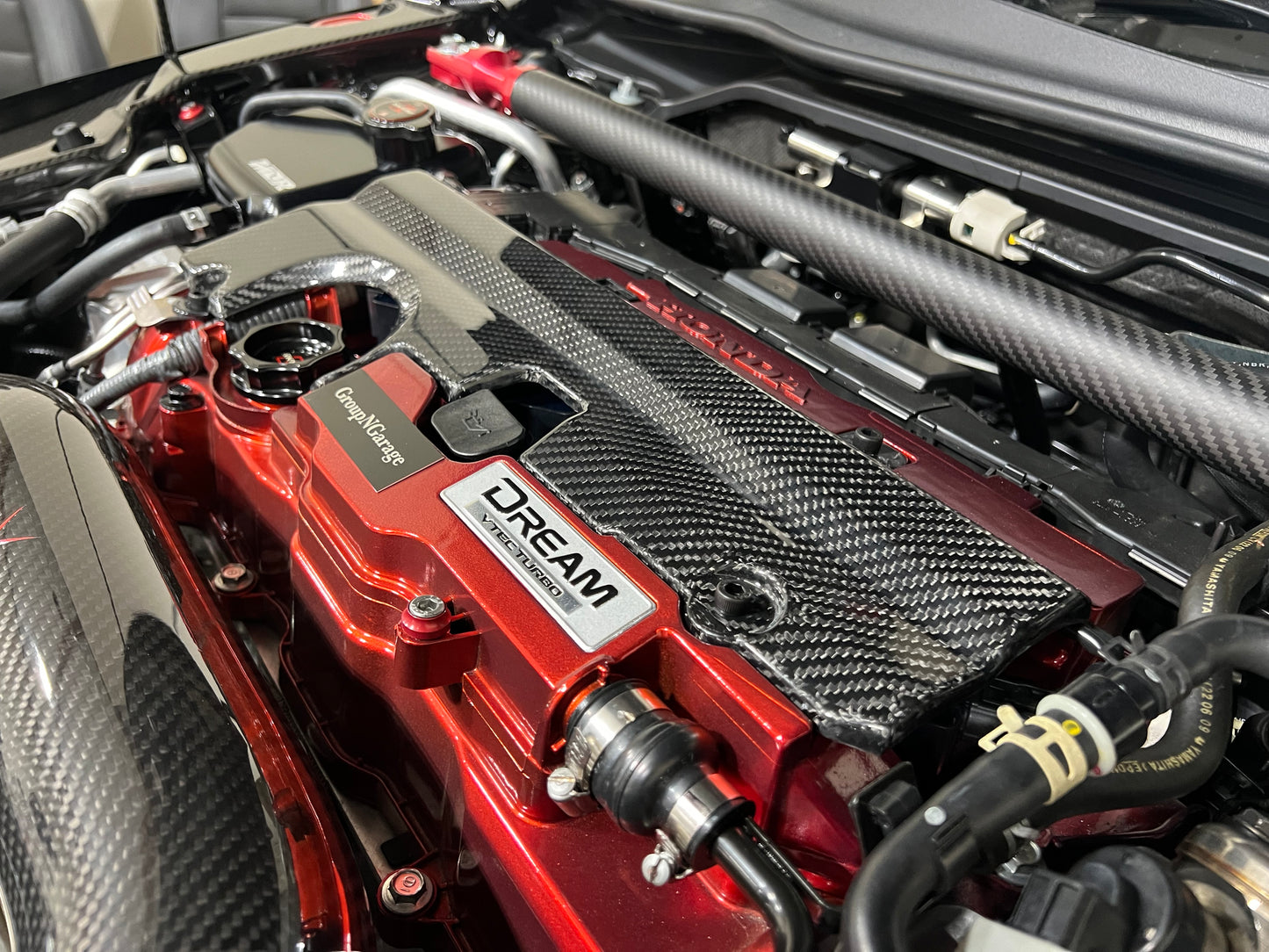 9G COMPOSITE GLOSS CARBON FIBER COIL PACK K20C1 VALVE COVER