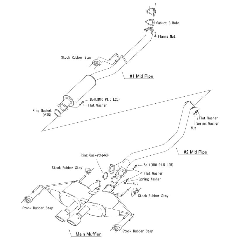 HKS Legamax Sports Exhaust 2023+ Honda Civic Type R FL5