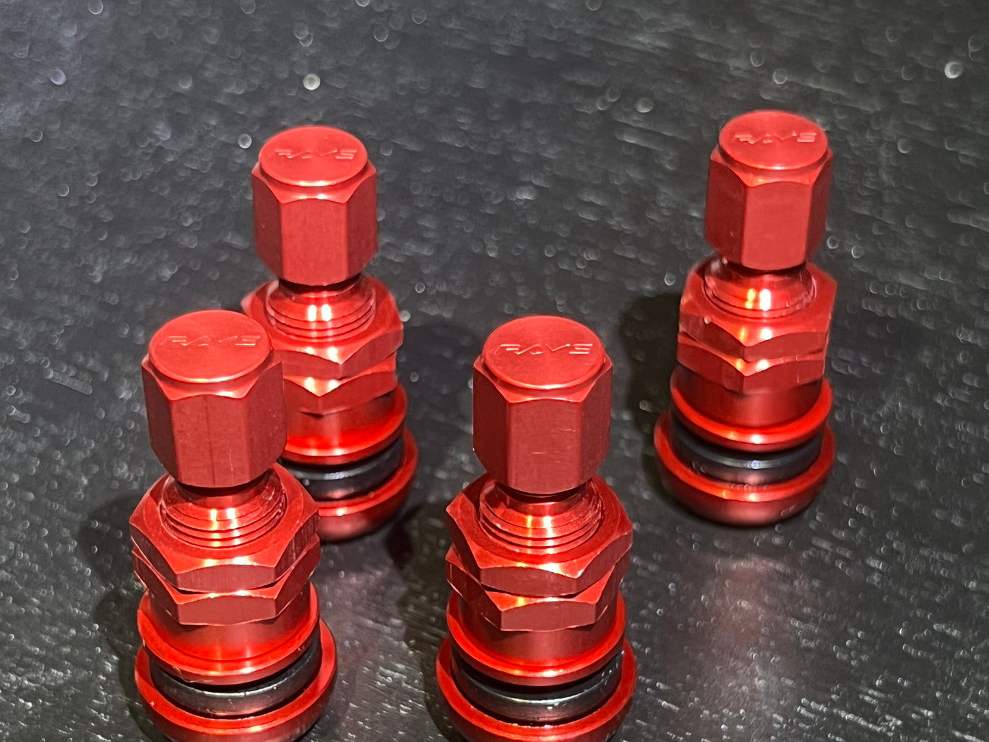 Rays Engineering Valve Stem (Set of Four) - Red