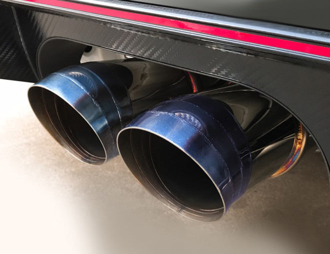 J's Racing SUS Exhaust Plus Dual SEMI TITANIUM 70RS 2017-2021 Honda Civic Type R