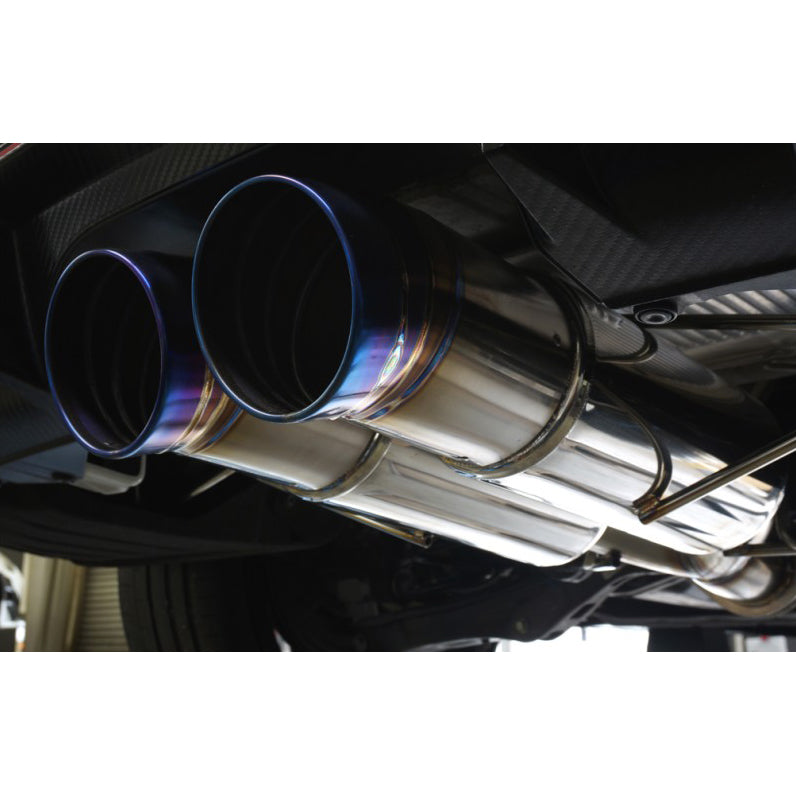 J's Racing SUS Exhaust Plus Dual 70RS SEMI TITANIUM (Street Legal) 2017-2021 Honda Civic Type R