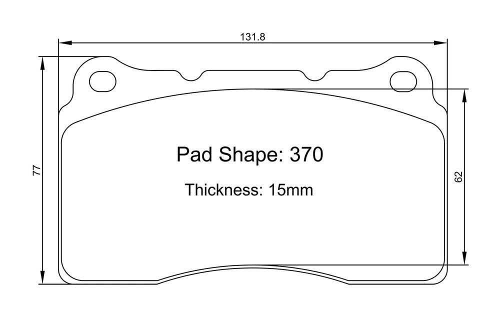 Paragon PBP370 Front Brake Pads 2017-2023+ Honda Civic Type-R FK8 / Fl5 / DE5