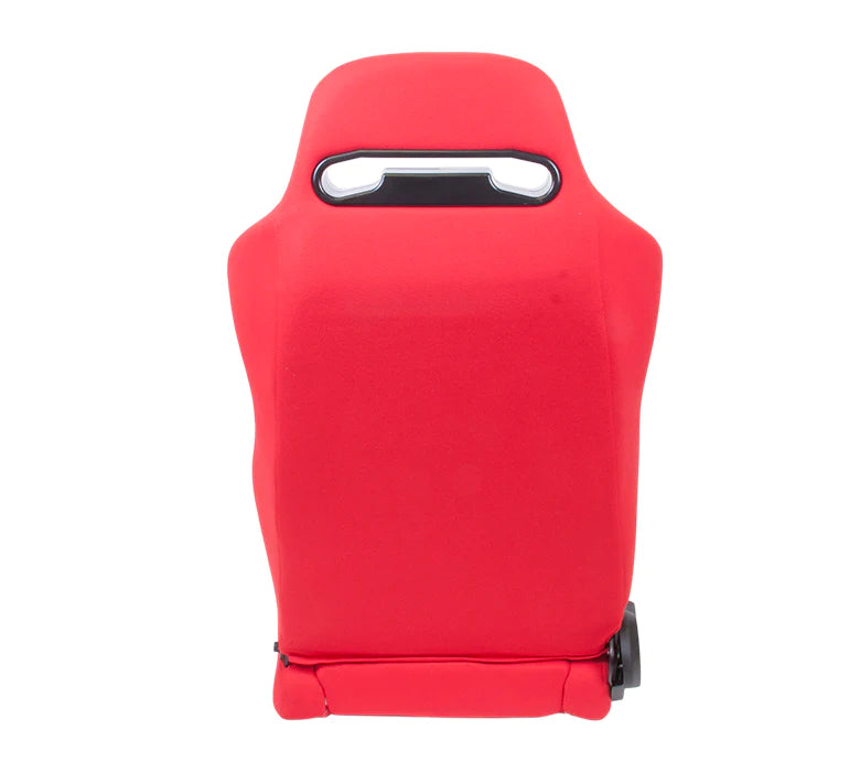 Reclinable Racing Seat Red Cloth with Red Stitching