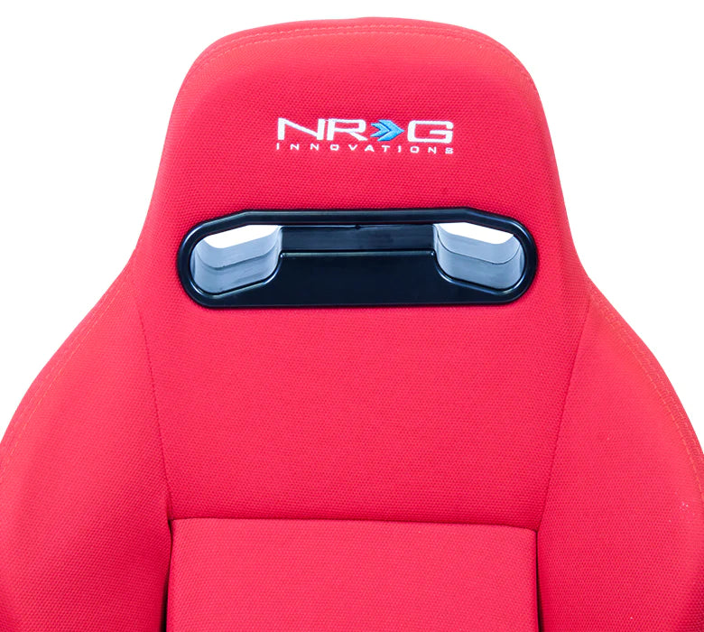 Reclinable Racing Seat Red Cloth with Red Stitching