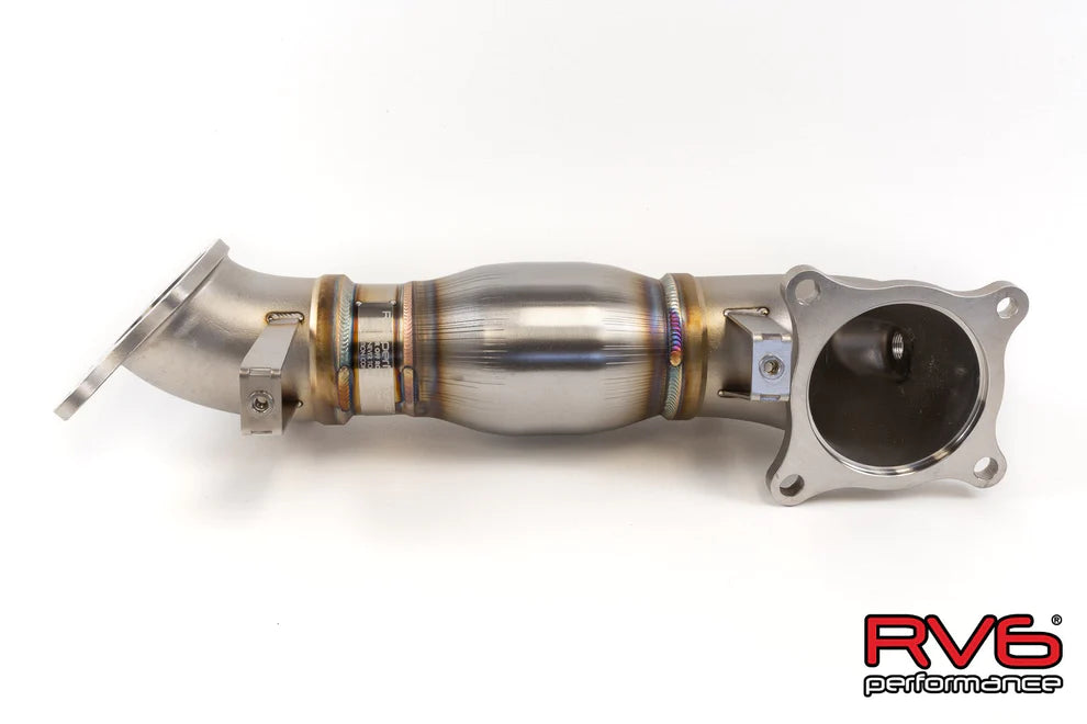 RV6 High Temp Catted Downpipe for 2017+ Civic Type-R FK8/FL5 / 2023+ Integra Type S DE5 / 2018+ Honda Accord 2.0T