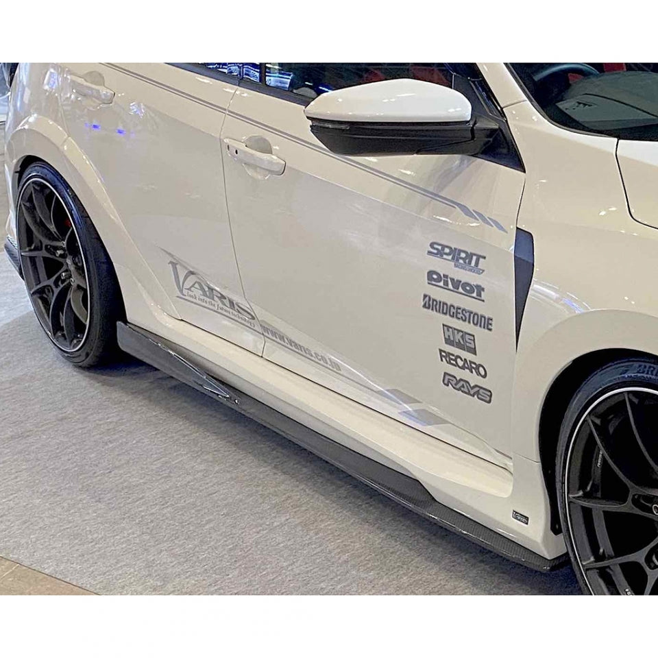 Varis Arising-II Side Skirt Set with Underboard (FRP/Carbon) - Honda Civic Type R FK8 17-21