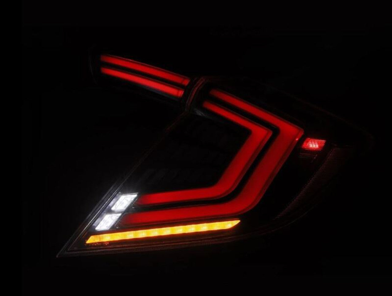 Nova-Series LED Tail Lights (Pair) - Alpha Black 2016-2021 Honda Civic