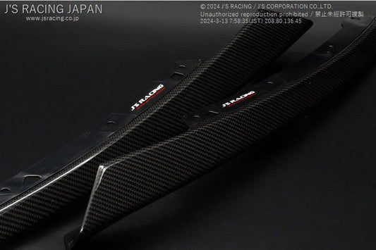 J's Racing's Front Sport Grill Extension (Carbon) 2017-2021 Honda Civic Type R