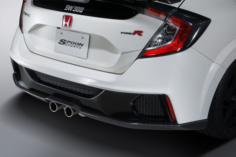 Spoon Aero Bumper Rear, FRP, Carbon Diffuser 2017-2021 Honda Civic Type-R