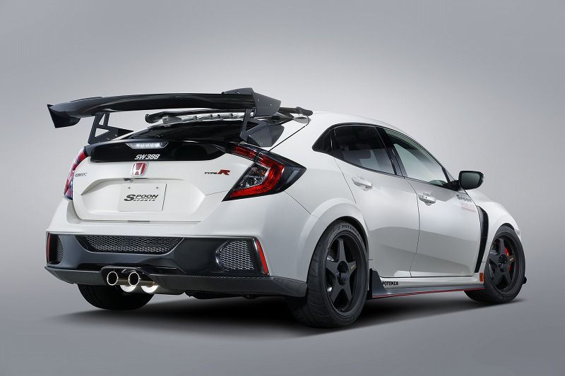 Spoon Aero Bumper Rear, FRP, Carbon Diffuser 2017-2021 Honda Civic Type-R