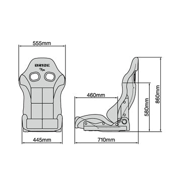 Bride Stradia III Reclining Seat Red