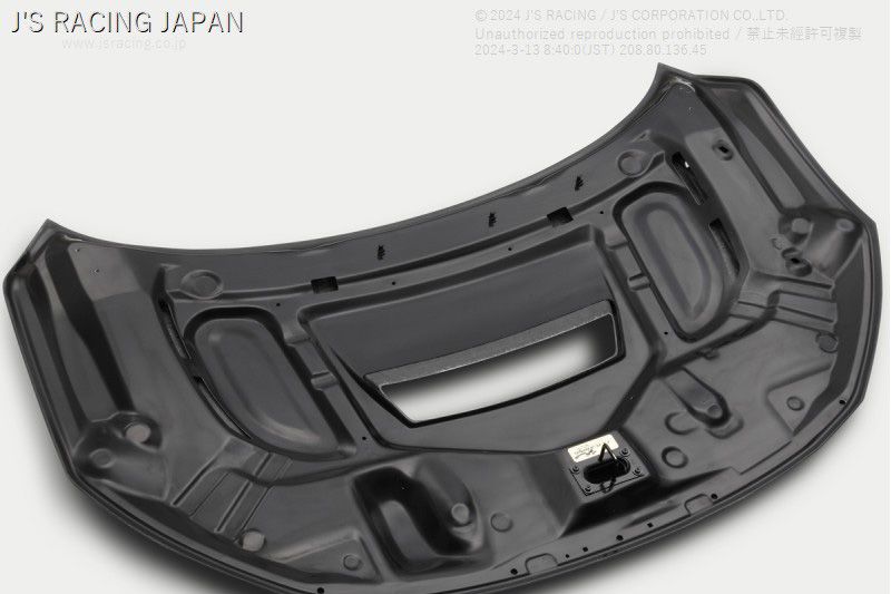 J's Racing's Type V Aerobonnet FULL FRP Hood 2017-2021 Honda Civic Type R Fk8