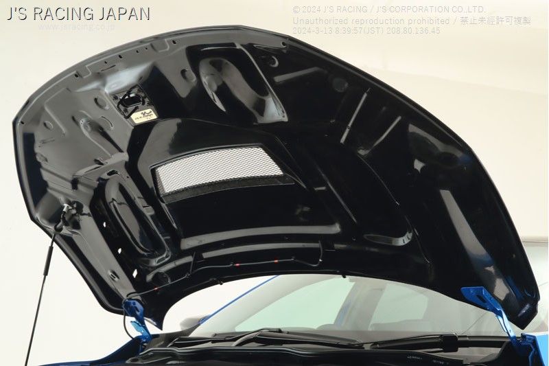 J's Racing's Type V Aerobonnet FULL FRP Hood 2017-2021 Honda Civic Type R Fk8
