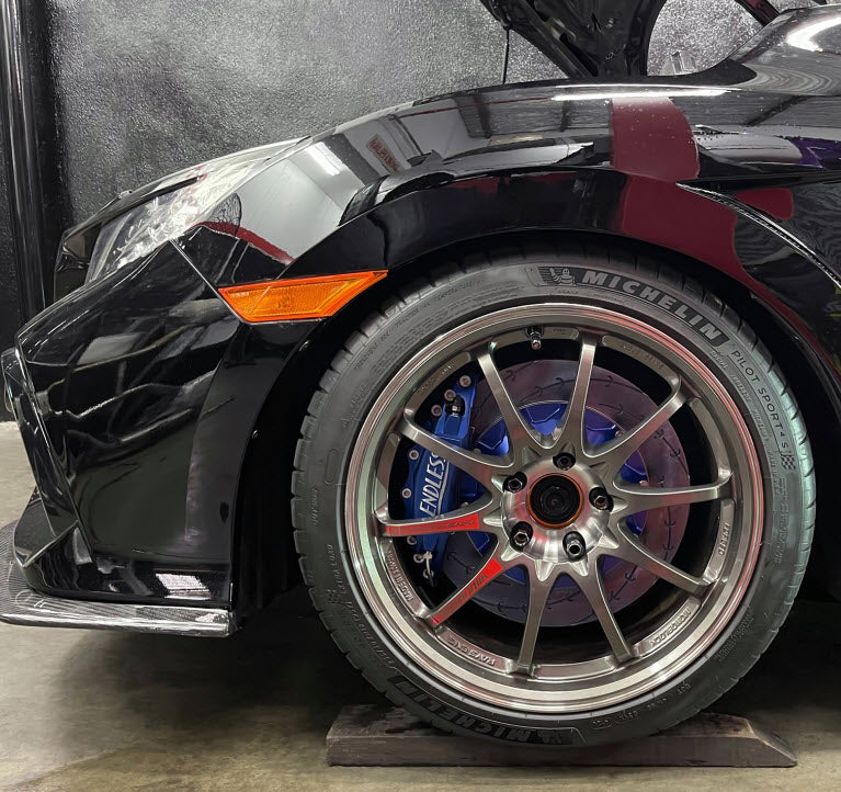 ENDLESS MONO6 SPORTS TA BRAKE CALIPER KIT FRONT W/ E SLIT ROTORS- CIVIC TYPE-R FK8 / FL5