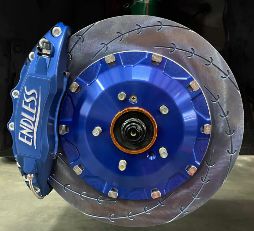 ENDLESS MONO6 SPORTS TA BRAKE CALIPER KIT FRONT W/ E SLIT ROTORS CIVI