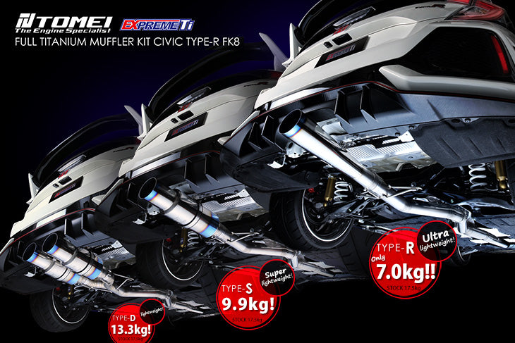 Tomei Full Titanium Expreme Ti Exhaust (Type D / Dual Muffler) - Honda Civic Type R FK8 17-21