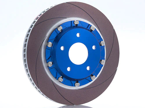 ENDLESS RACING CURVING SLIT 2PC BRAKE ROTOR FRONT BLUE ALUMITE RIGHT CIVIC TYPE-R FK8 / FL5