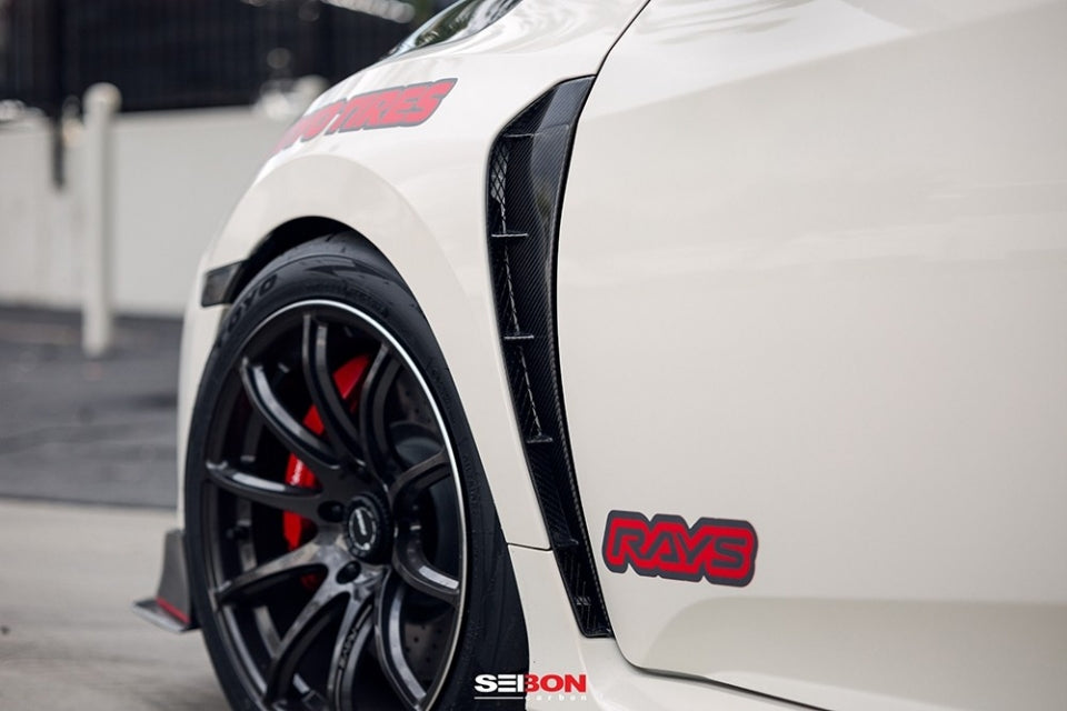 Seibon Carbon Fiber Fender Vents 2017-2021 Honda Civic Type R FK8
