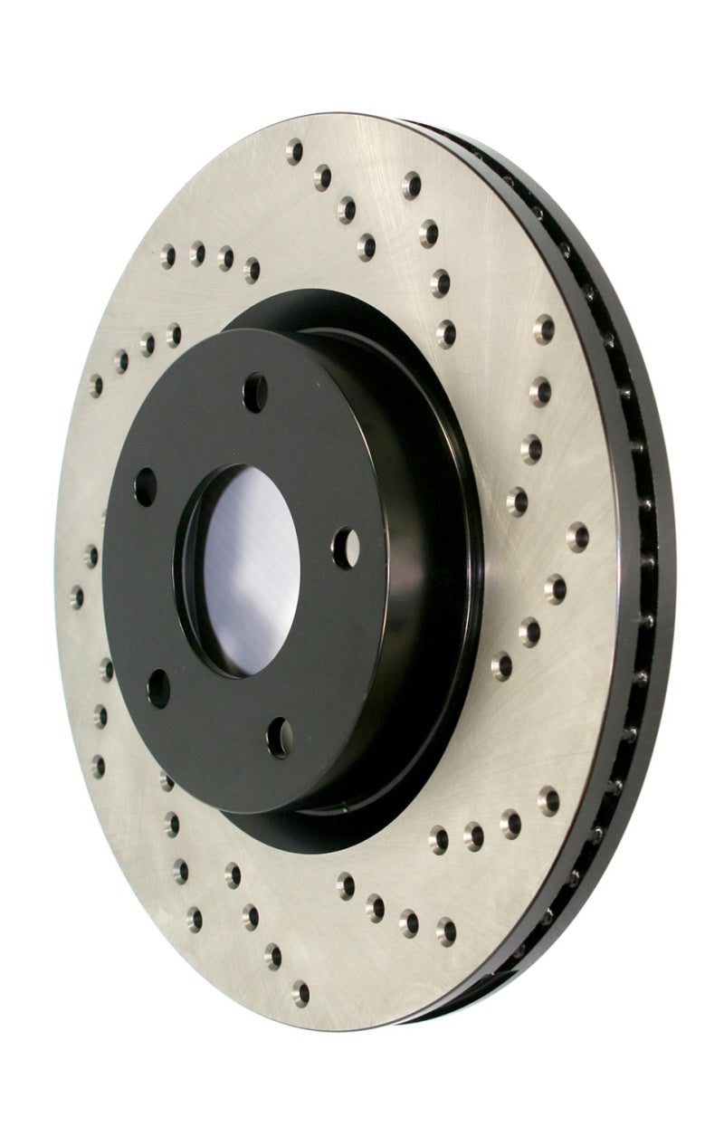 StopTech Power Slot 17-26 Honda Civic Rear Left Drilled Rotor