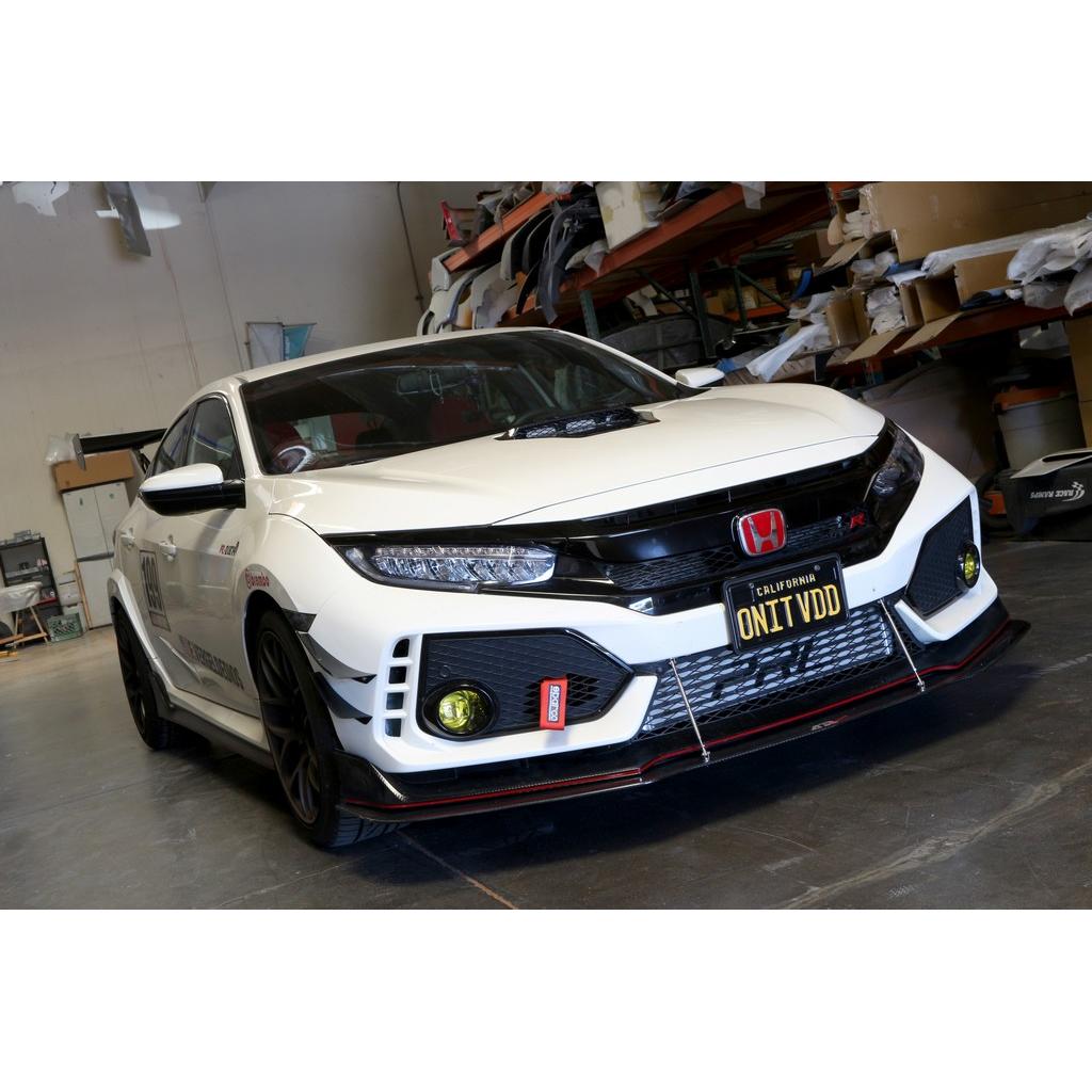 APR Performance Carbon Fiber Honda Civic Type R Front Bumper Canards 2017 - 2021