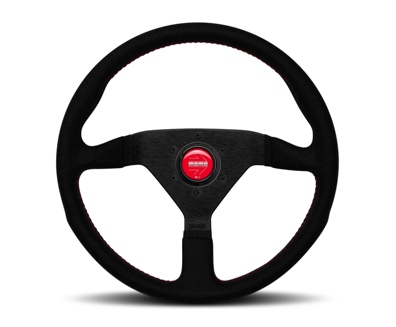 Momo Montecarlo Alcantara Red Steering Wheel 320 mm