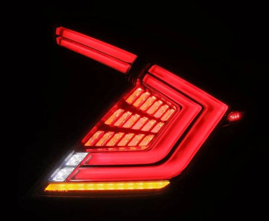 AlphaRex Nova-Series LED Tail Lights (Pair) - Clear Smoke 2016-2021 Honda Civic