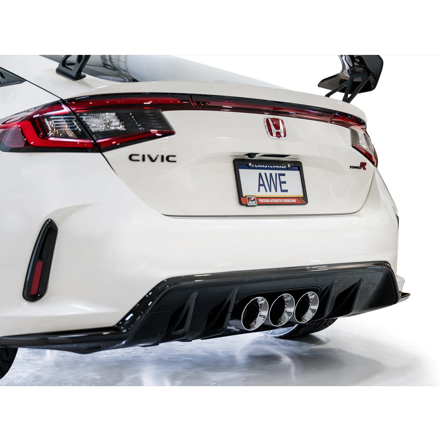 AWE Tuning 2023 Honda Civic Type R FL5 Track Edition Exhaust w/ Triple Chrome Silver Tips