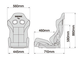 Bride GIAS III Reclining Seat - Gradation / Silver FRP Shell