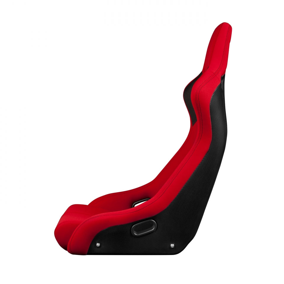 Braum Racing Venom-R Series Fixed Back Bucket Seat (Single) - Red Cloth / Carbon Fiber