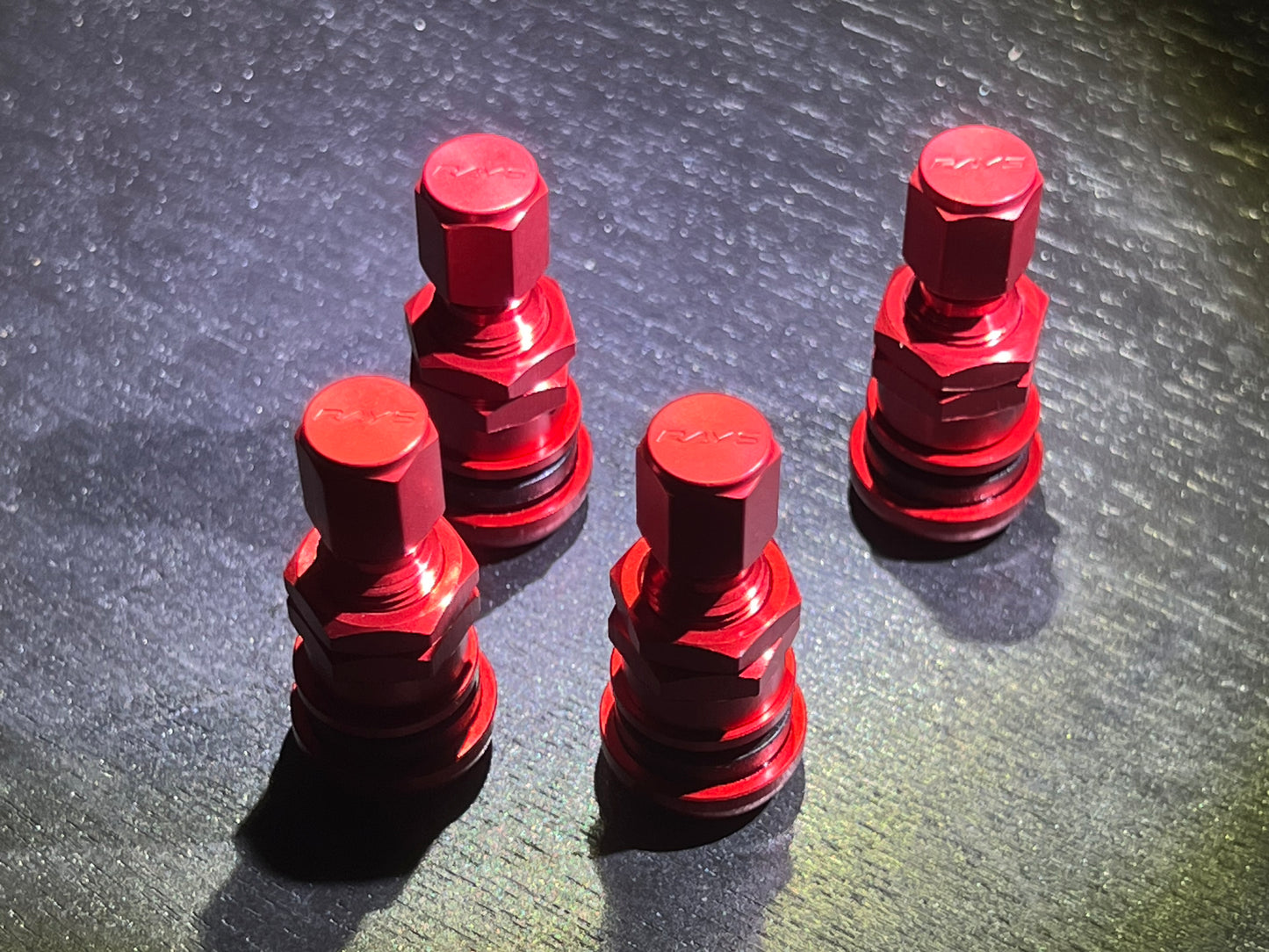 Rays Engineering Valve Stem (Set of Four) - Red