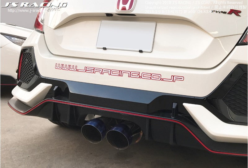 J's Racing SUS Exhaust Plus Dual 70RS  2017-2021 Honda Civic Type R