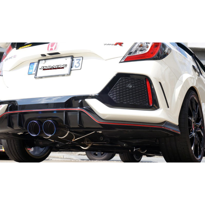 J's Racing SUS Exhaust Plus Dual 70RS SEMI TITANIUM (Street Legal)  2017-2021 Honda Civic Type R