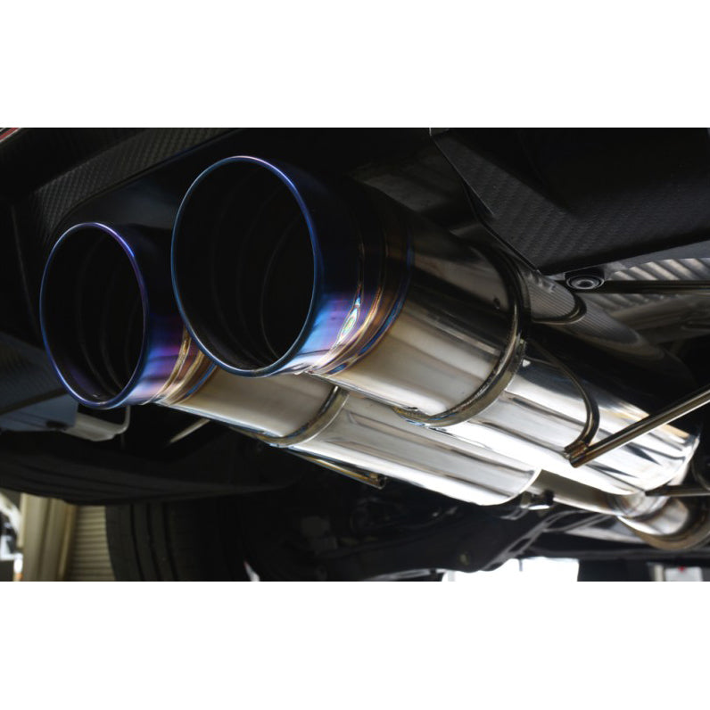 J's Racing SUS Exhaust Plus Dual 70RS SEMI TITANIUM (Street Legal)  2017-2021 Honda Civic Type R