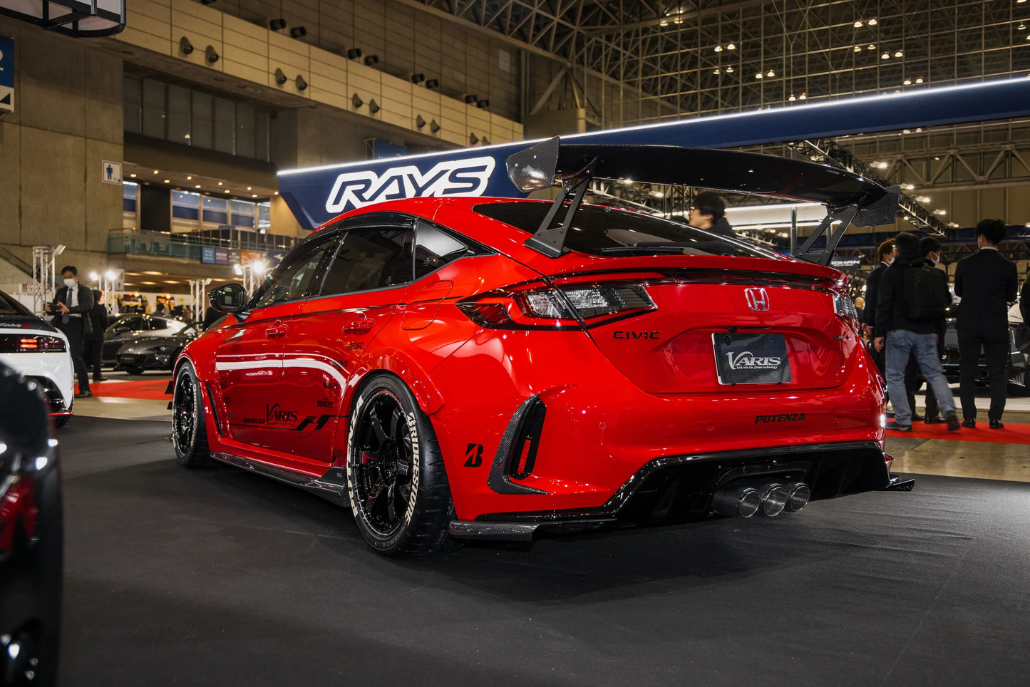 Varis ARISING-1 EVO Side Under Splitter Set, Carbon+ 2023+ Honda Civic Type R FL5