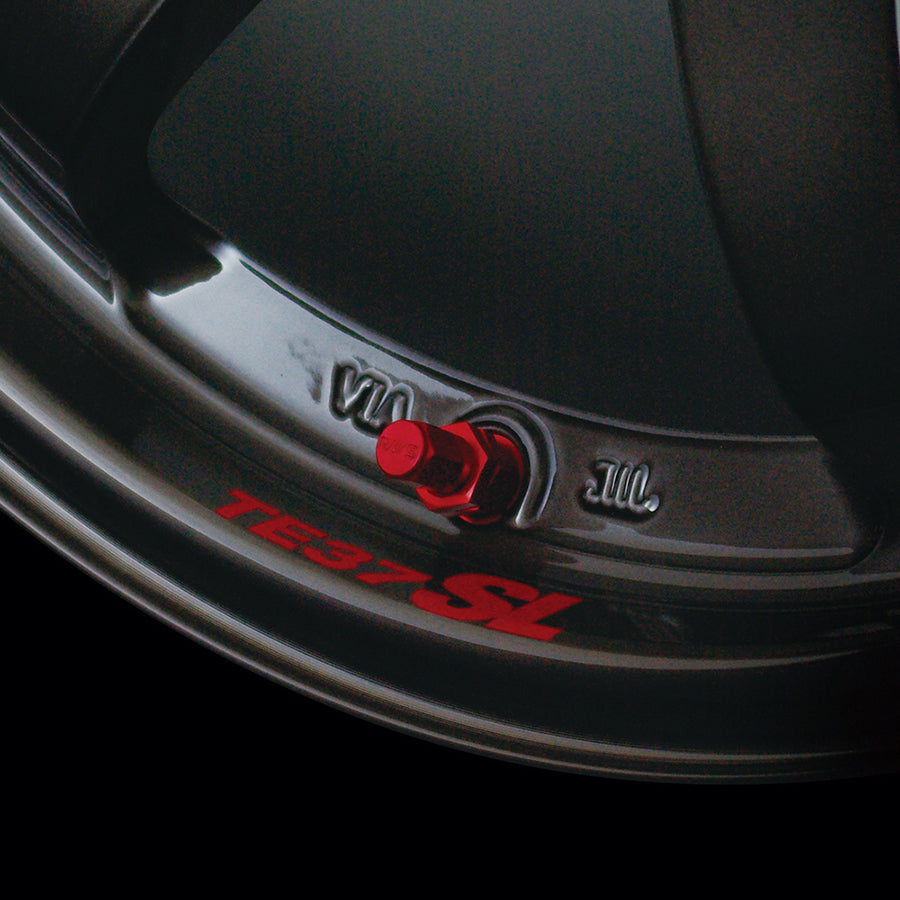 Volk Racing TE37SL 17/18/19" Rim Sticker (4 Piece / Red)