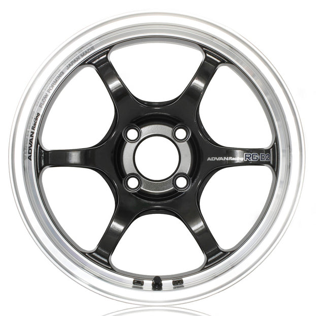 Advan Racing RG-D2 Wheel 15x8.0 +28 4x100 Machining & Black Gunmetalli ...