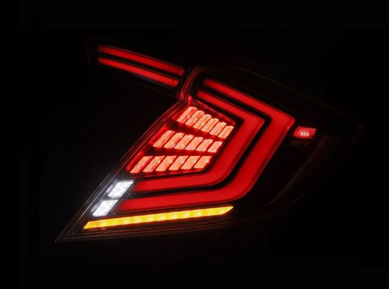 Nova-Series LED Tail Lights (Pair) - Alpha Black 2016-2021 Honda Civic