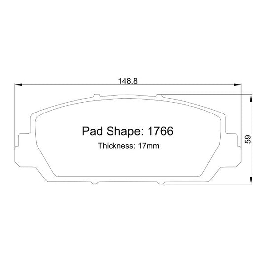 Paragon PBP1766 Front Brake Pads 2017-2021 Honda Civic Si 1.5T
