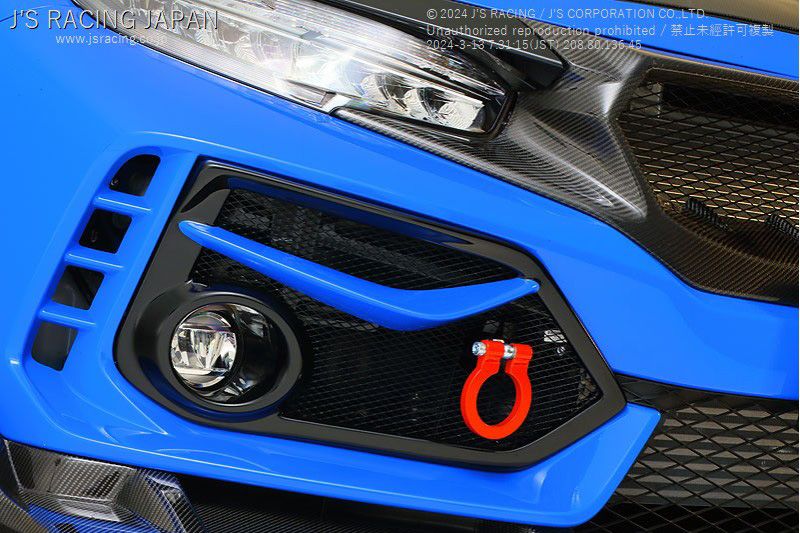 J's Racing's Front Sport Grill (Carbon) 2017-2021 Honda Civic Type R