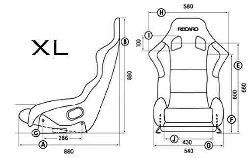 Recaro Profi SPG XL Racing Seat - Velour Black